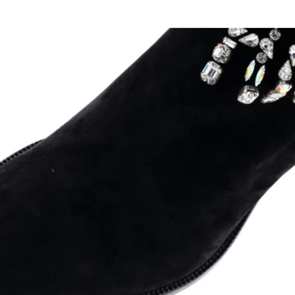 Christian Louboutin Angels Heeled Ankle Boots Crystal Embellished Suede NEW PR13 - Picture 3 of 9